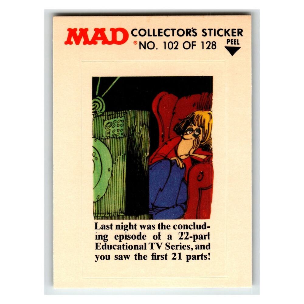 MAD Collector's Sticker No. 102 1983 EC Publications